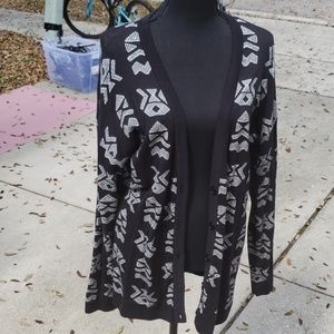 Forever 21 Black and White Cardigan